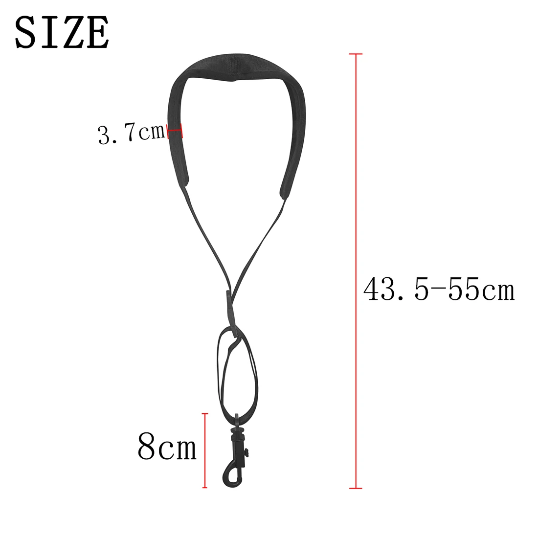 Saxophone Shoulder Strap with Soft and Breathable Saxophone Instrument Parts Durable Saxophone Neck Strap Adjustable Length