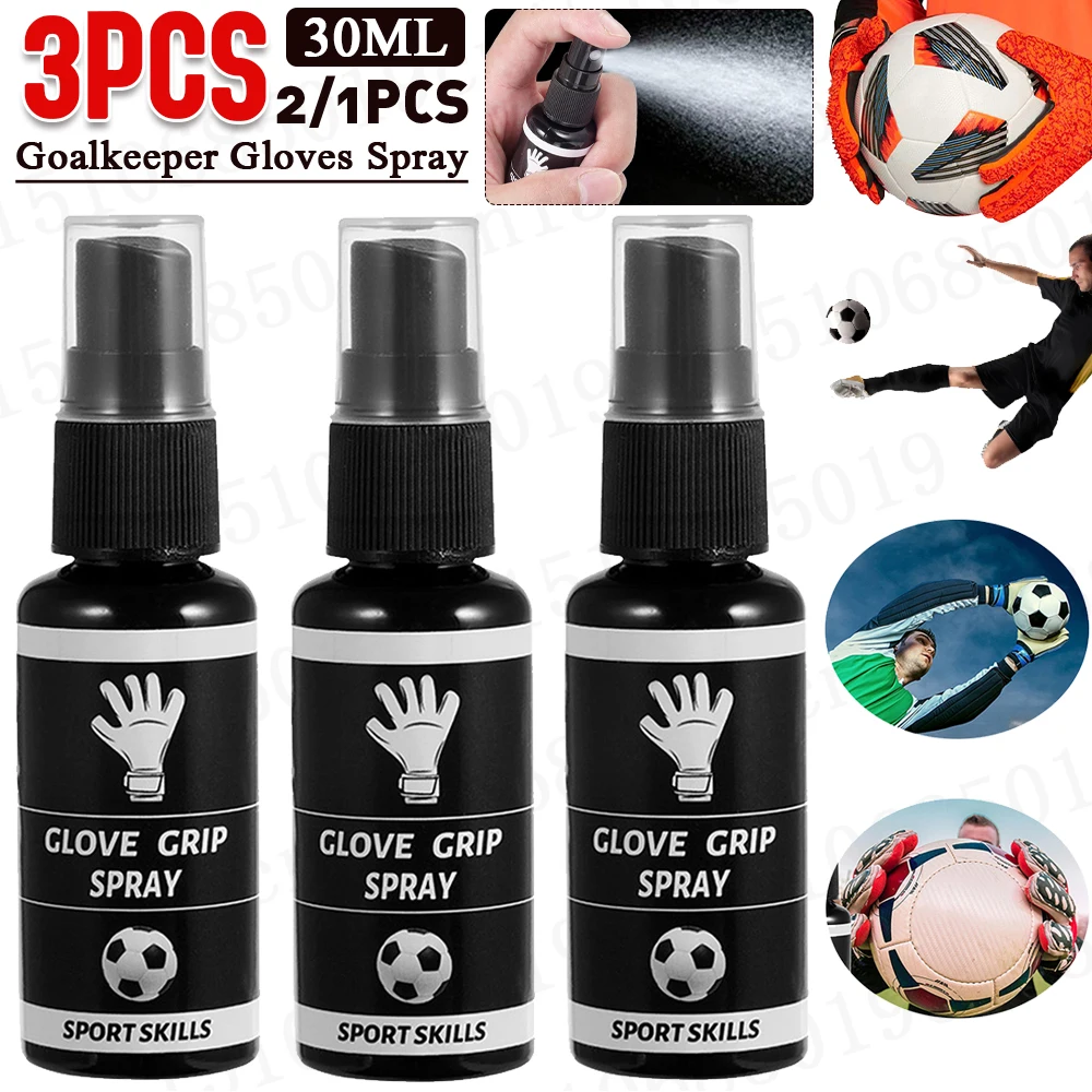 3-1PCS Goalkeeper Gloves Glue 30ml Anti Slip Goalkeeper Glove Grip Spray Sticky Spray Enhance Sticky for Outdoor Sports