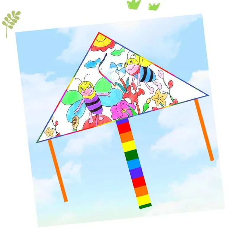 Envío Gratis, pipa diy en blanco, pipa educativa de nailon ripstop, anuncio de fábrica. Kite pintura diamante coloridos pipas voladoras kitesurf