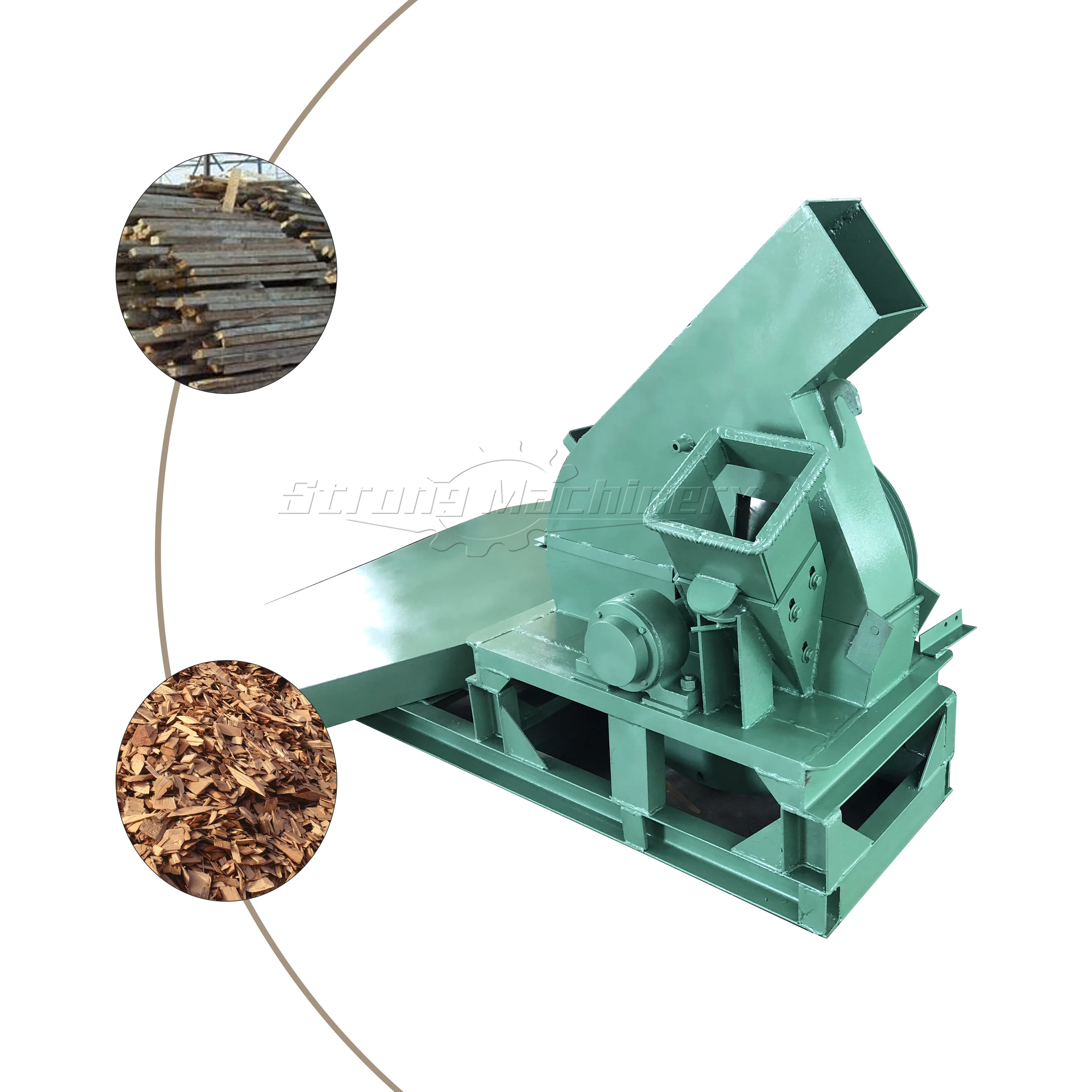 

High Efficiency Mobile Outdoor Garden Branch Crusher Chipper Bamboo Orchard Green Branch Chipper Wood Branch Chopper