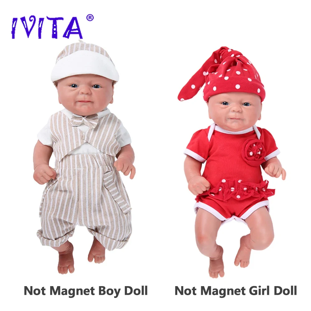 IVITA 100% Volledige Siliconen Reborn Pop Groothandel Realistisch Baby Speelgoed Levensechte Pasgeboren Baby DIY Geschilderde Poppen Kit voor Kinderen Gift