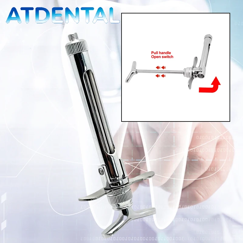 

Dental Syringe 2.2ML Stainless Steel Quantitative Press Type Injector for Anesthesia Dental Surgical Instrument Tool