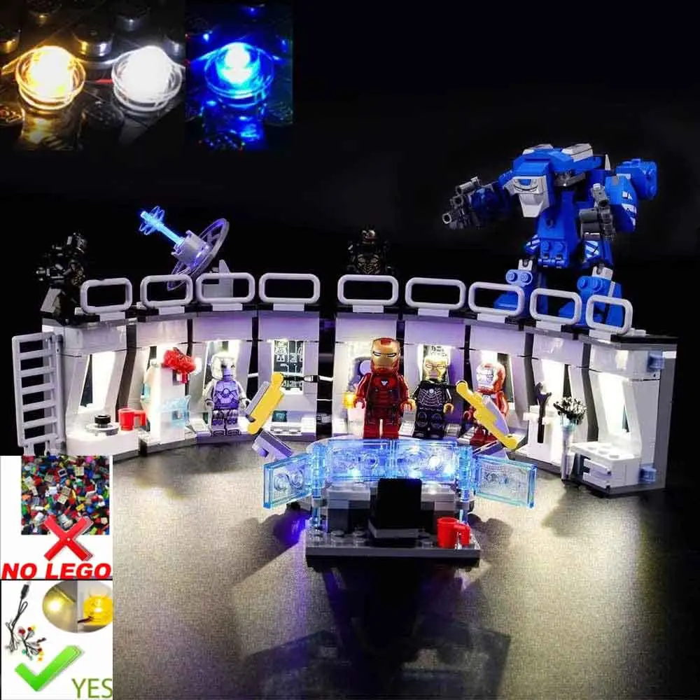 Lighting Kit for  LEGO 76125 Avengers Hall of Armor building Model-Not include Lego Model