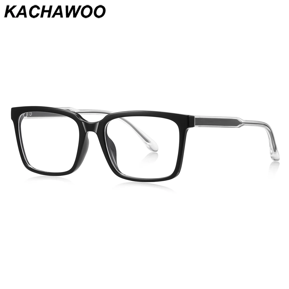 Kachawoo Modische Blaulicht-blockierende Brille für Herren, schwarzer Leopard, TR90, quadratischer Brillenrahmen für Herren, Dekoration, Geburtstagsgeschenke