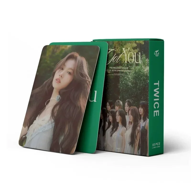 Nouvelles cartes Lomo holographiques laser pailletées TWICEED 55 pièces, cartes photo miniatures brillantes HD, collection d'idoles d'anime, décoration, cadeau pour les fans