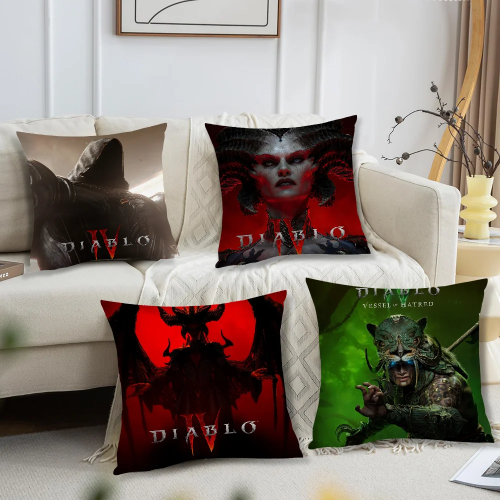 

Game D-Diablo IV Cool cushion cover For Bedroom Car Coffee Shop Room Soft and Living Room Sofa Decorative Pillow Cover Case