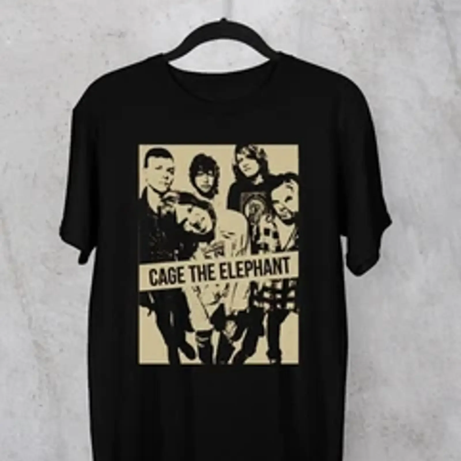 Cage the Elephant band black T shirt All sizes S to 5Xl XA1163 vintage Washed designer clothes Stylish fashion Breathable