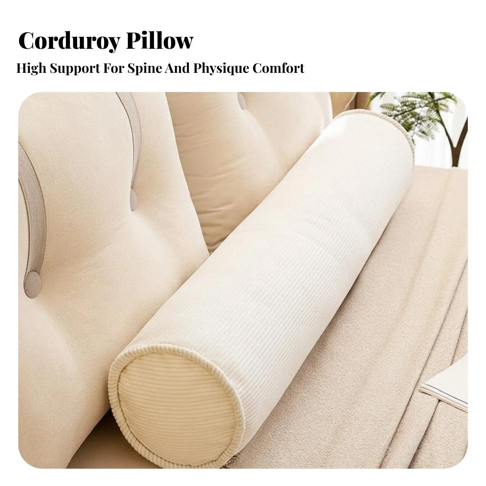 Premium Ergonomic Sleeping Pillow for Posture Alignment Long Body Cushion for Adults Cuddling Supportive Bolster for Bed