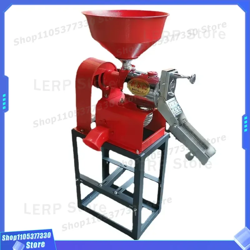 3.3KW Motor Household Rice Milling Machine Small Automatic Thresher 220V Multi Functional Shelling Grinder for Farm Use Small
