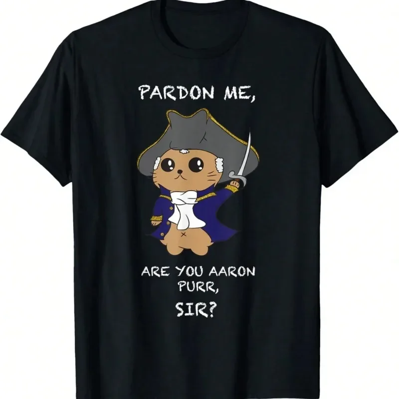 

Cat Pirate Graphic Tee Shirt Short Sleeve Crew Neck Cotton Tops for Men