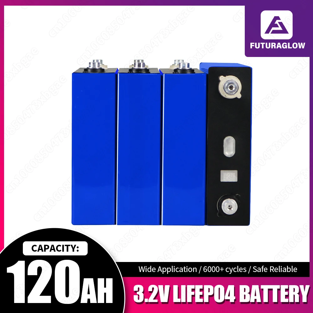 3.2V 120Ah Lifepo4 Battery 4/8/16PCS Brand New Deep cycle Rechargeable DIY 12V 24V 48V Solar Power System EV RV cell pack NO TAX