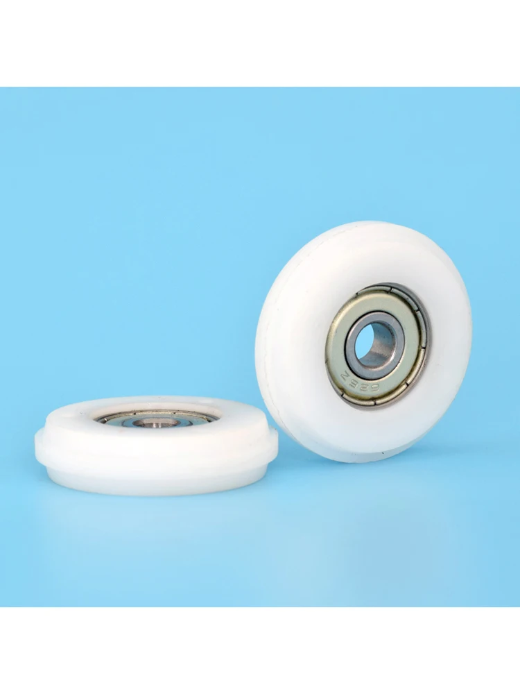 كاميرا انزلاق للأبواب والنوافذ البلاستيكية من بوم ، بكرة بولي بروبلين ، عجلة أخدود ، مسار أخدود ، بكرة نايلون ، 6x33x9 ، 1 VA