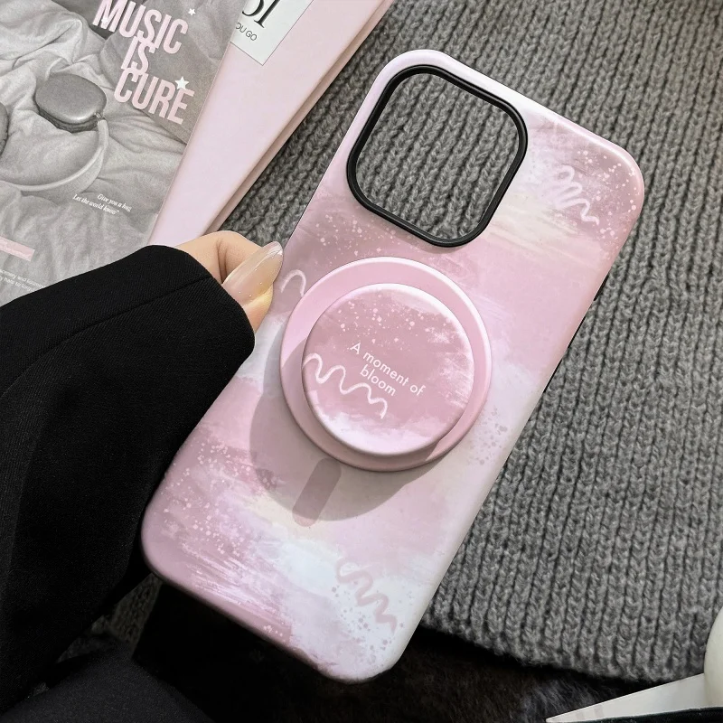 INS coreano simpatico cartone animato per Magsafe Griptok supporto per telefono supporto per anello da dito per iPhone 16 staffa per ragazza Samsung