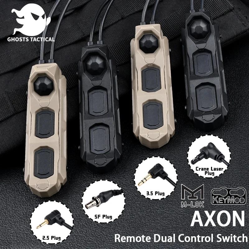 

Tactical AXON 2.5mm 3.5mm SF Crane laser Plug Remote line control Dual Function Pressure Switch Hunting Flashlight Accessory