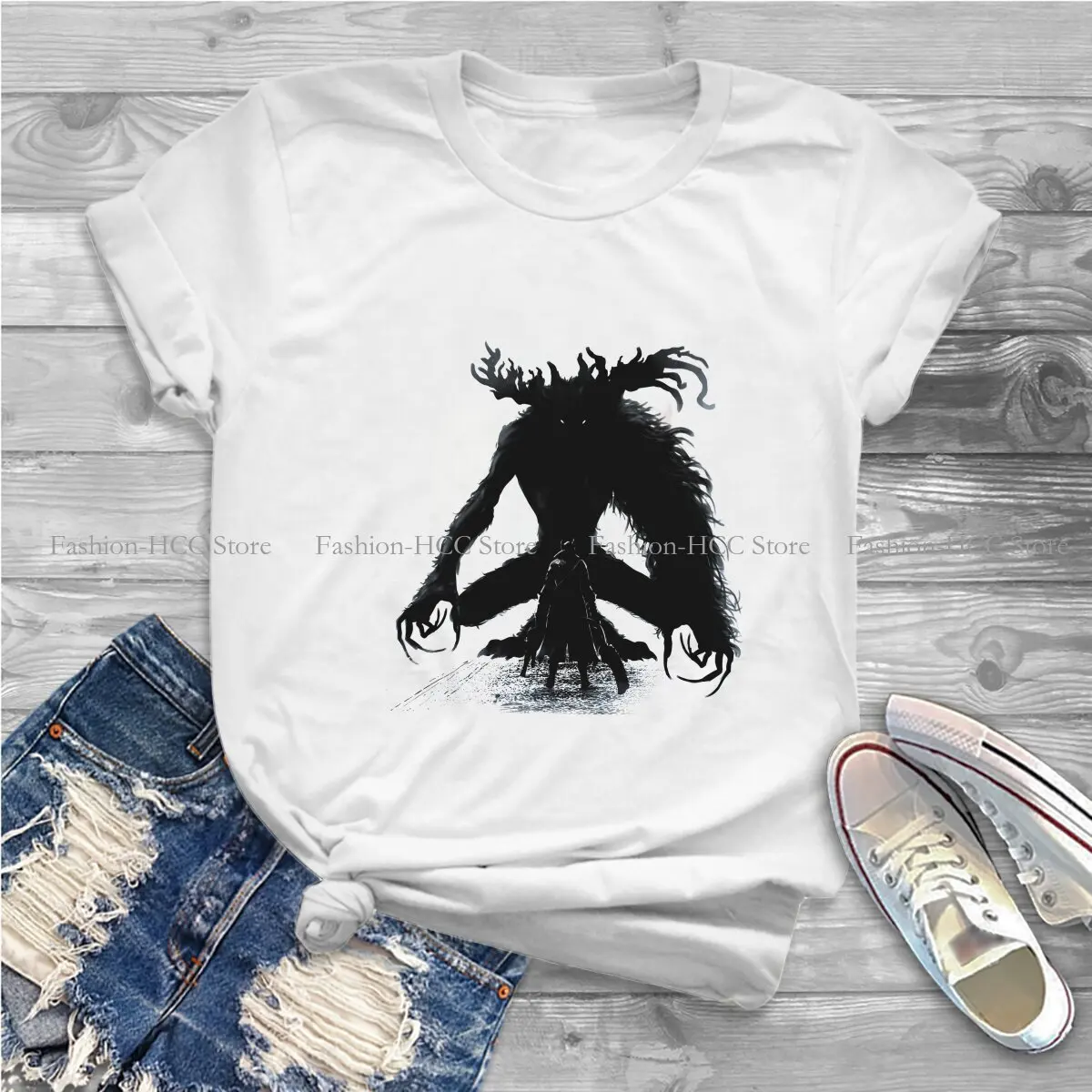 Time To Hunt O Neck TShirt Bloodborne Game Original Polyester T Shirt Woman's Clothes Fashion