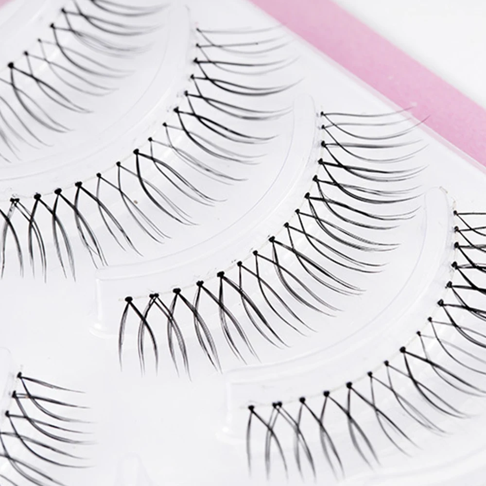 Korean U-shaped False Eyelashes Girl Group Fake Eyelashes Natural Soft Wispy V Shaped Lash Extension Transparent Stem Lashes