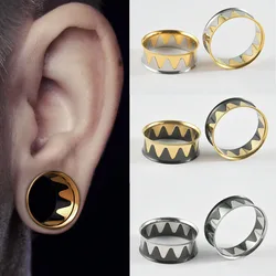 1PC Stainless Steel Ear Tunnels Double Flare Ear Tunnel Hollow Ear Stretcher Gauge Plugs Ear Lobe Expander Piercing Body Jewelry