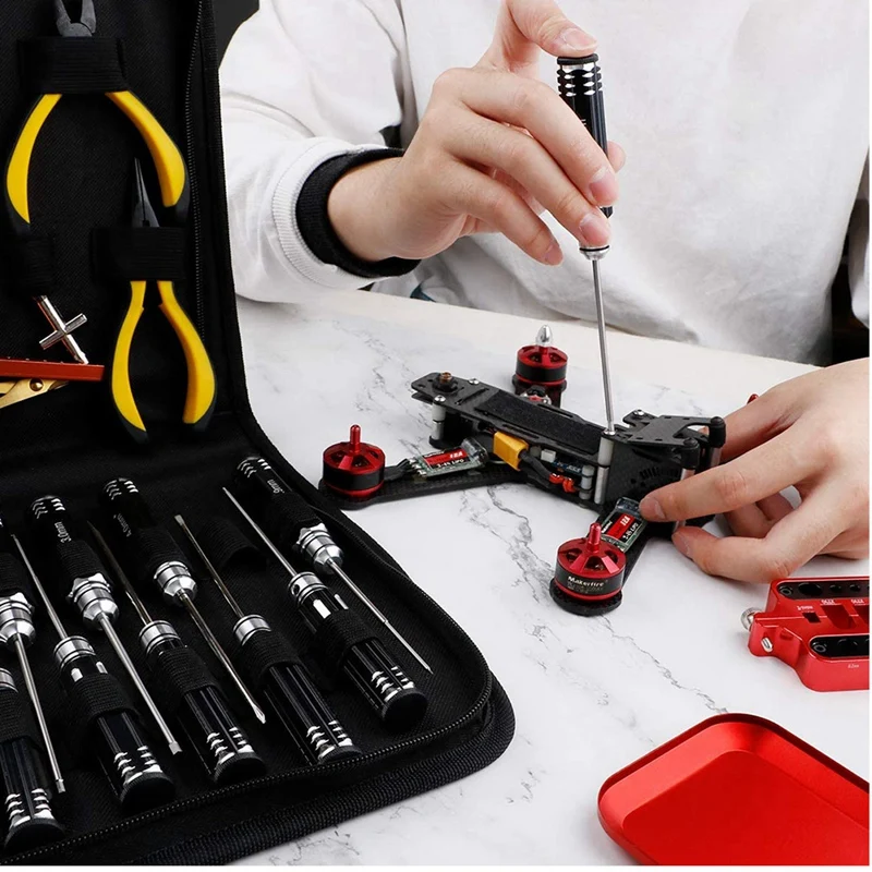 RC Tools Kits Hex Screwdriver Set Nut Sleeve Socket Pliers RC Repair Set For RC Car Boat Quadcopter (23 In 1)