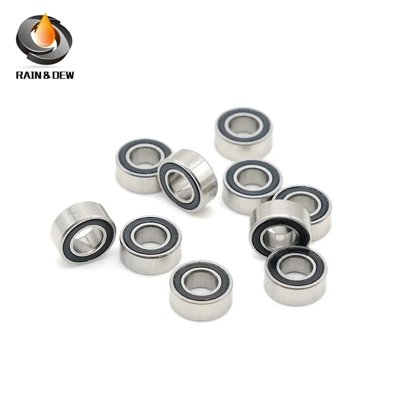 10PCS MR115RS Bearing 5x11x4 mm ABEC-7 Hobby Electric RC Car Truck Ball Bearings MR115 RS 2RS MR115-2RS Black Sealed