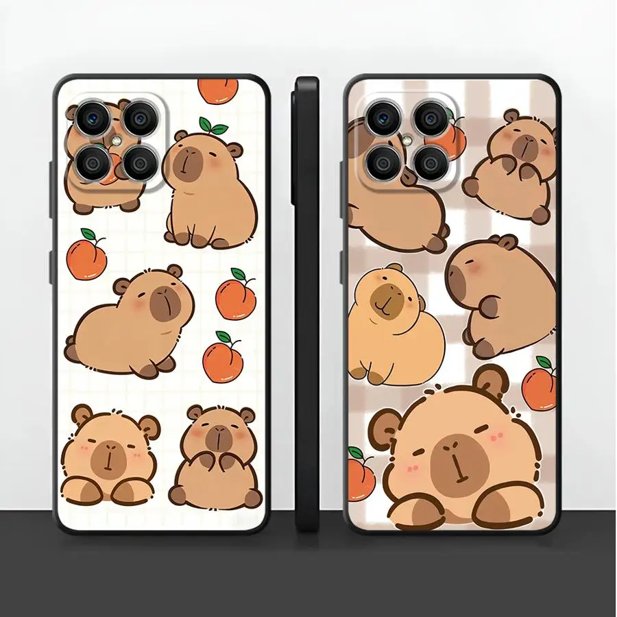 Funda Phone Cover Case for Honor X9a X8 X6 Magic5Lite 8X 70 90 X5b 200 400 Lite X7 Colorful Capybara