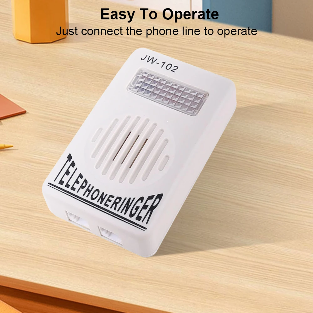 Loud Sound Telephone Ringer Amplifier with Strobe Light Flasher Telephone Ring Ringer Amplifier Telephone Answering Accessories