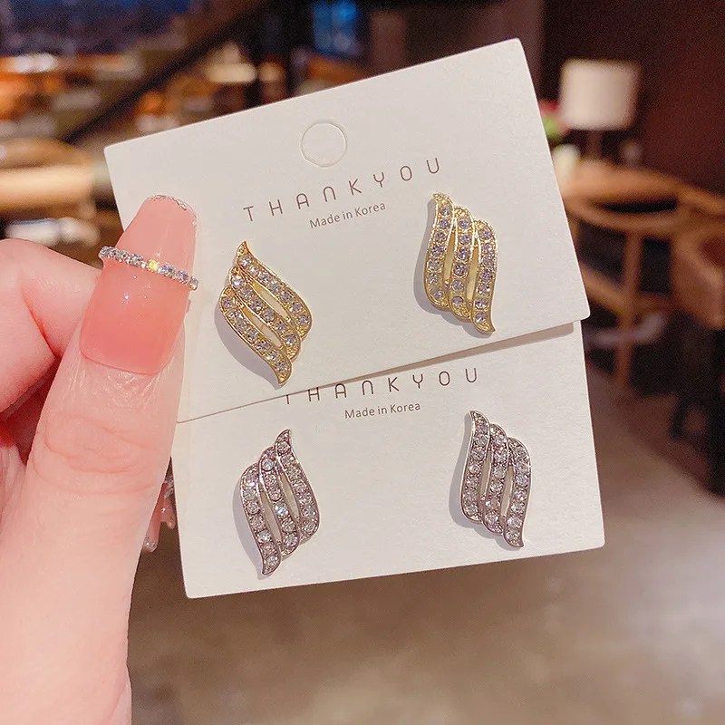 Korean Simple Geometry Shape Zircon Earrings For Woman Ear Ornament Jewelry Accessories 2022 Trendy Ear Accessories