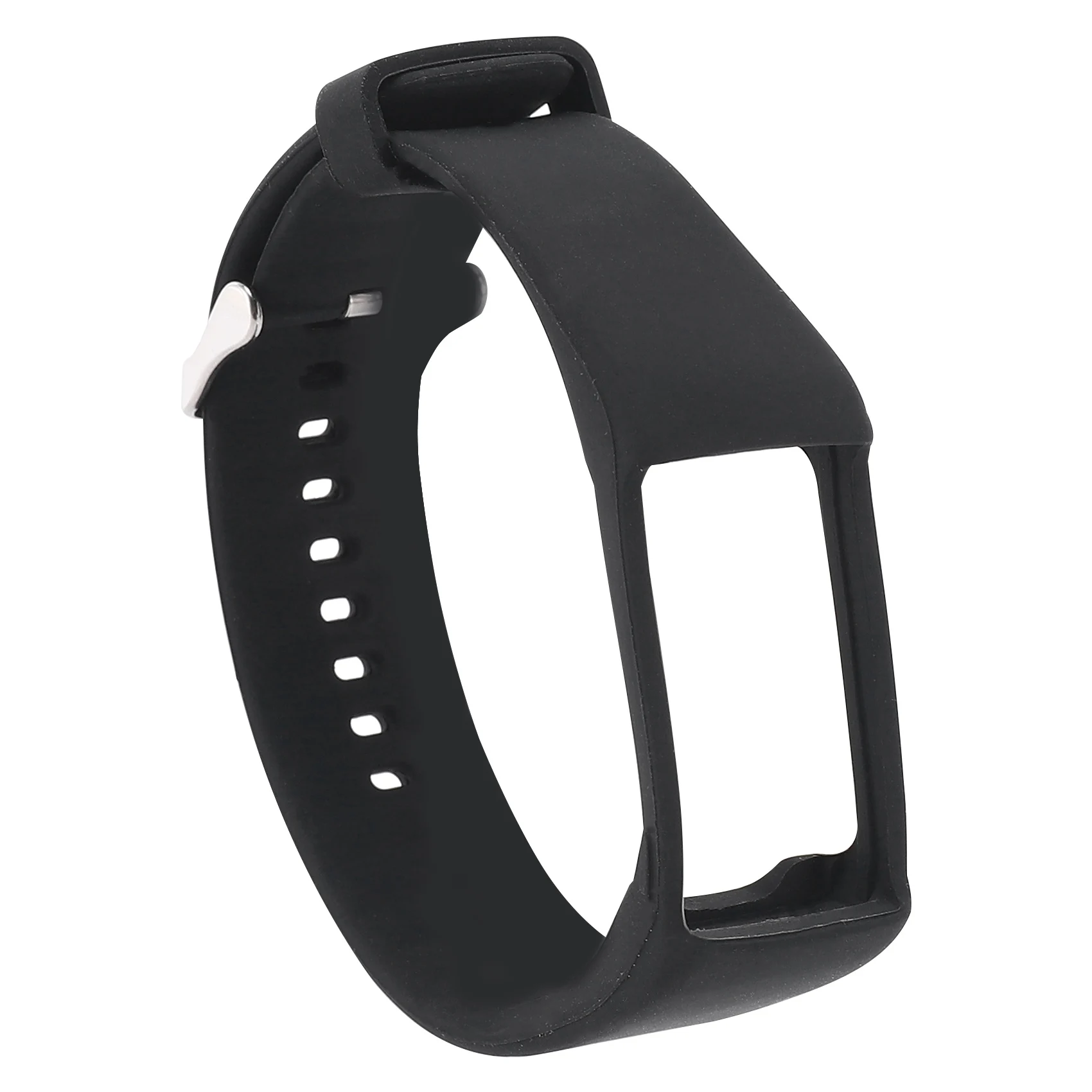 Silicone Watchband for Polar A360 A370 Wristband Silicone Wriststrap Smart Bracelet Replacement for Polar Fitness Tracker Black