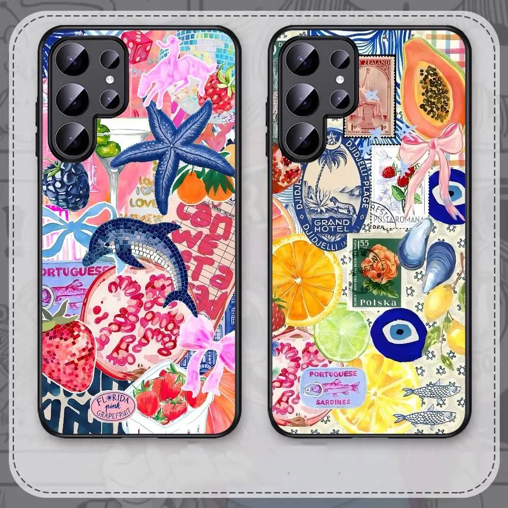 شاطئ البحر مشهد موجة الشاطئ قضية الهاتف لسامسونج غالاكسي S25 S23 S24 FE S22 S20 S21 S10 S9 زائد لايت الترا FE S30 نوت 20 10