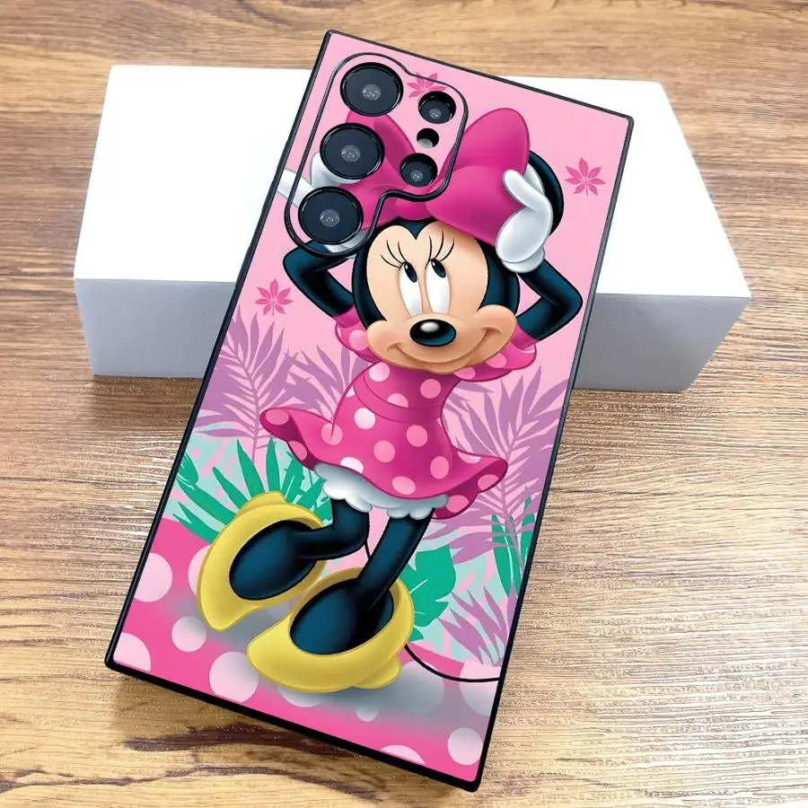 Soft Back Phone Cover Case for Samsung Galaxy S21 S24+ S9 S25+ S22 S20 S23 FE S25 Ultra S24 Plus Disney Minnie
