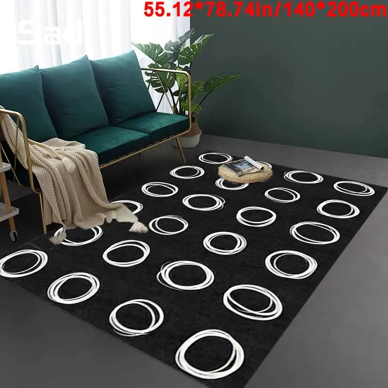 مفتوح كريستال مخملي + غير قابل للانزلاق مغزول البوليستر دعم ديكور المنزل حصيرة النمط الأوروبي بسيطة غير النظامية Cir #5