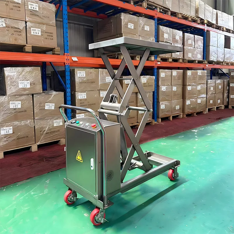 PT150AS Hydraulic Lift Carts, Manual Single-Scissor Lifts, Battery-Powered Hand Trucks, Warehouse/Logistics Material(Customized)
