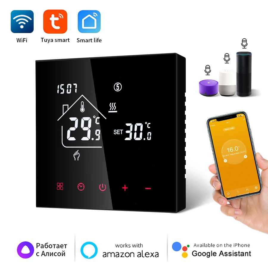 Smart Thermostat Tuya WiFi Electric Floor Heating Water/Gas Boiler Temperature Controller Smart Life Work With Google Home Alexa