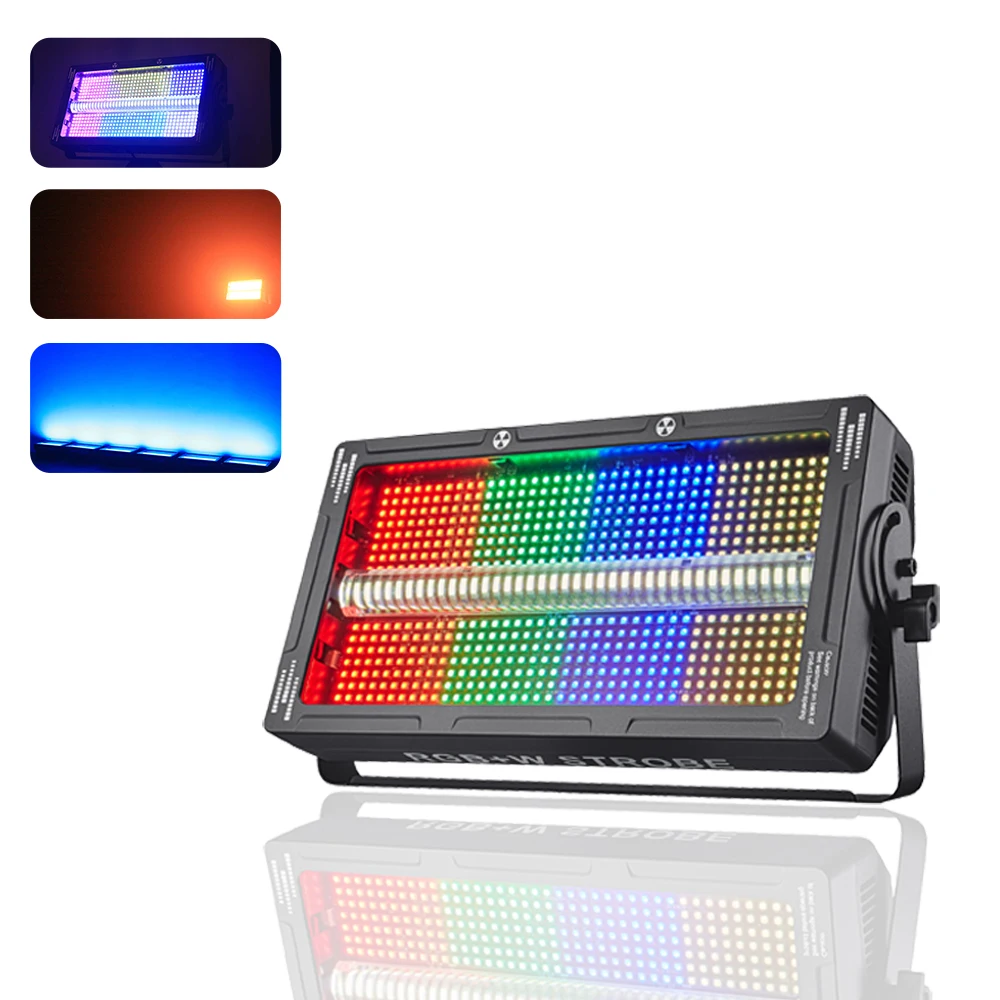 8 + 8 Segements Strobe Light 250W RGB+White Flash Wall Wash Light DMX512 Wedding Club DJ Stage Lights for Disco Bar Party