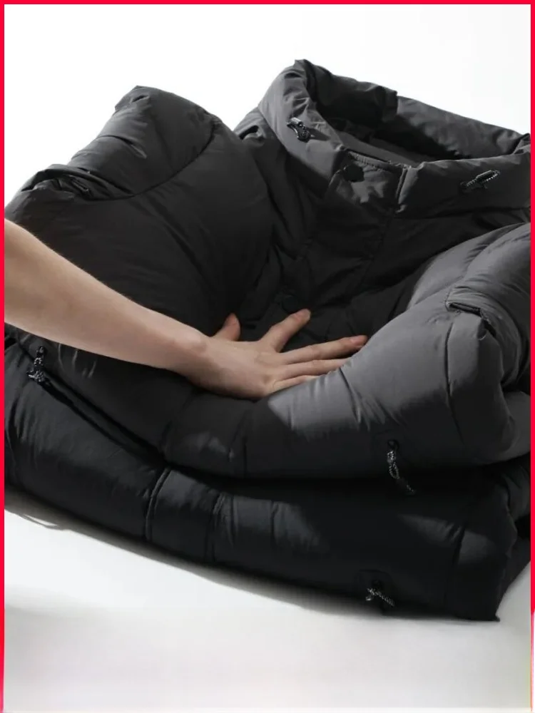 

Men's Thiened High Fill Power Du down Jaet Hooded Windproof Waterproof Winter Coat Warm Polyester Fiber Zipper Closure