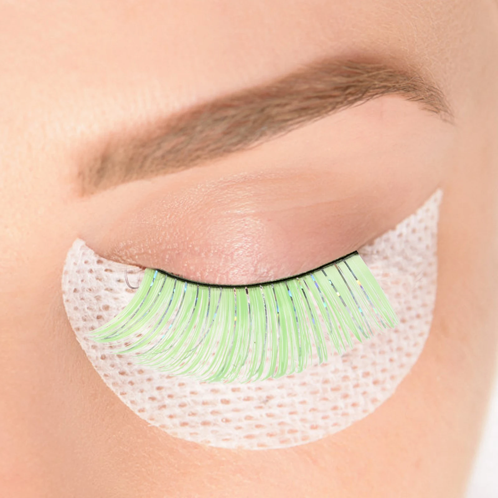 

False Eyelashes Extra Long Thick Women Lashes Halloween Makeup Party Stage Performance Colorful Artificial