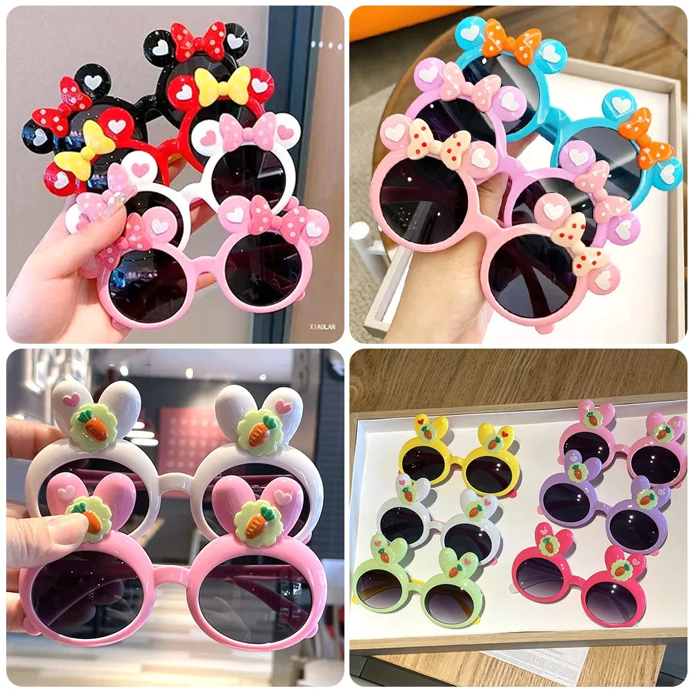 Kids Sunglasses Cartoon Bunny Shape with Carrot Girls Boy Children Sun Glasses Cosplay Eyeglasses Cute Shades Eyewears UV400