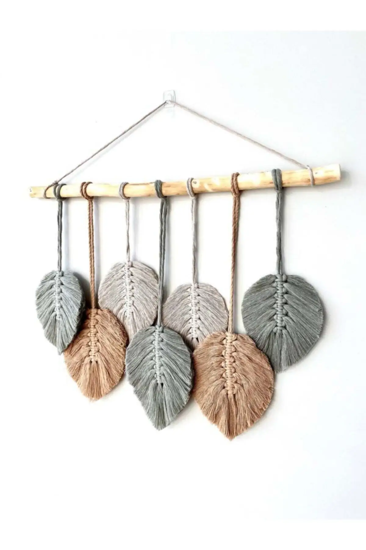 Design Macrame Decorative Leaf Wall Ornament Garden, Living Room Decor, Balcony Accessory 2021-2022 Home Decoration