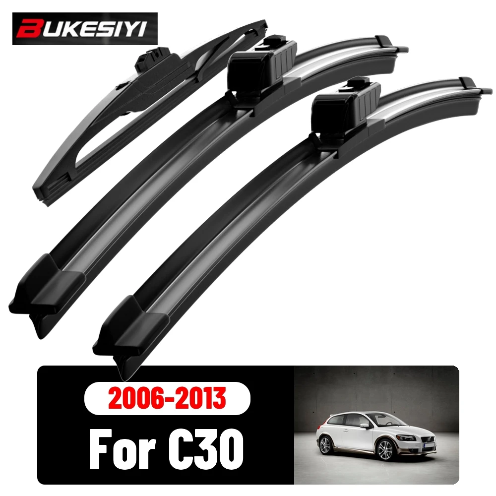 Scheibenwischer-Set für vorne und hinten für Volvo C30 2006-2013 2007 2008 2009 2010 2011 Geräuscharme Scheibenwischer-Zubehörteile 26"20"15"