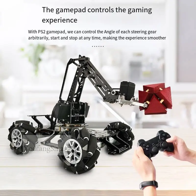 4 Dof Robotic arm Open Source Parallel Grasp 200mm Programmable Toys Servos MG996 For STM32 Diy Robotic Car Ps2 Wireless Control