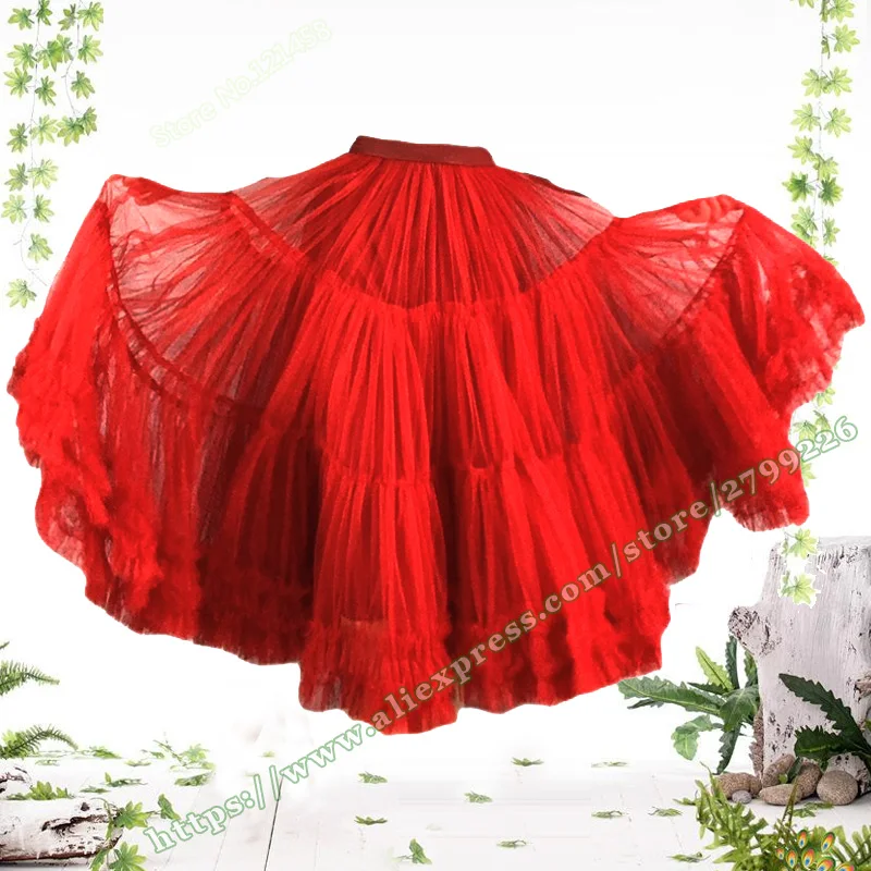 Pleated Mesh BOHO Lolita Puffy Long Tulle Skirts for Women Fashion Evening Party plus size maxi skirts for women 4xl 5xl 6xl