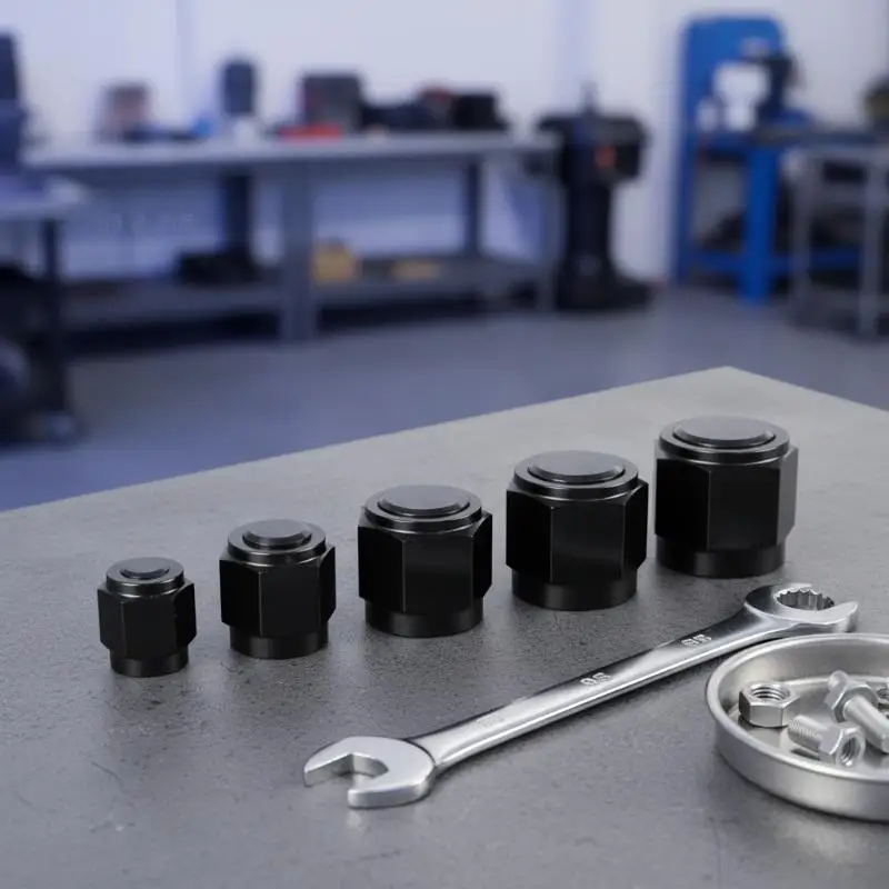 Aluminum AN Hardline Tube Nut Sleeve Adapter Leak Proof Fits 4AN-AN12 for Performance Car Fuel Line Assembly