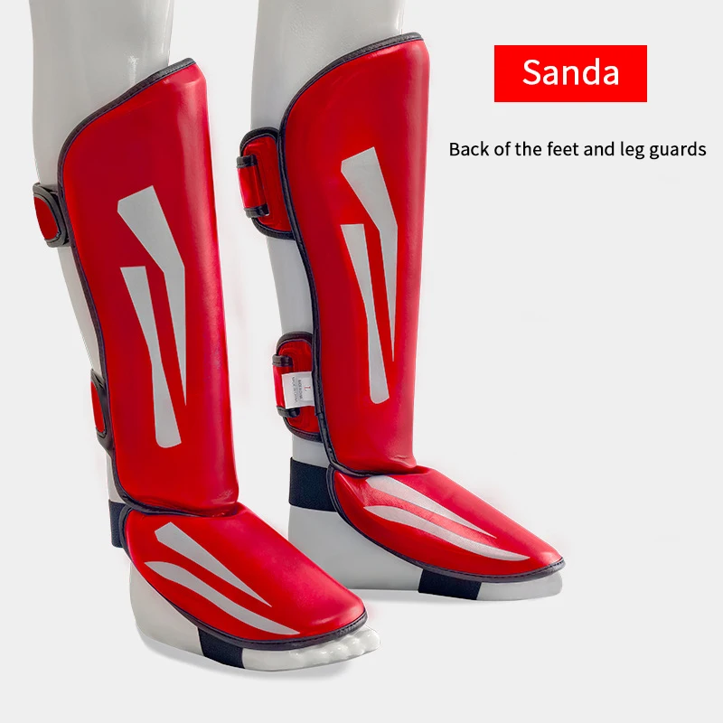 Combat Leg Guard Sanda Muay Thai Leg Protection Instep Protection Shin Protection Boxing Thickened Combat Gear Leggings
