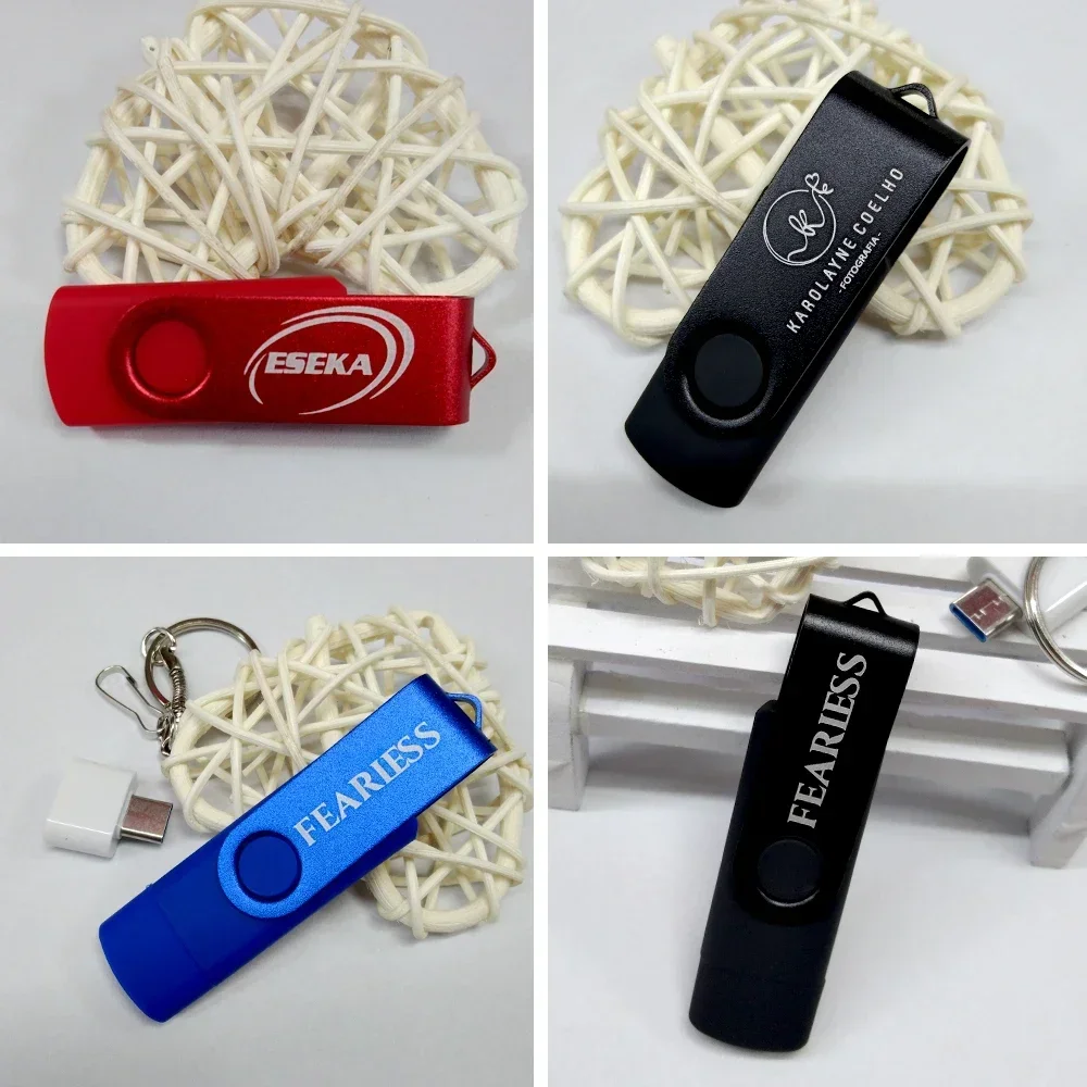 50 Buah/Lot 2.0 Usb Flash Pen Drive Logam + Plastik Warna Usb Stick 64GB 128GB 4GB 8GB 16GB 32GB Usb Pendrive Logo Kustom Gratis