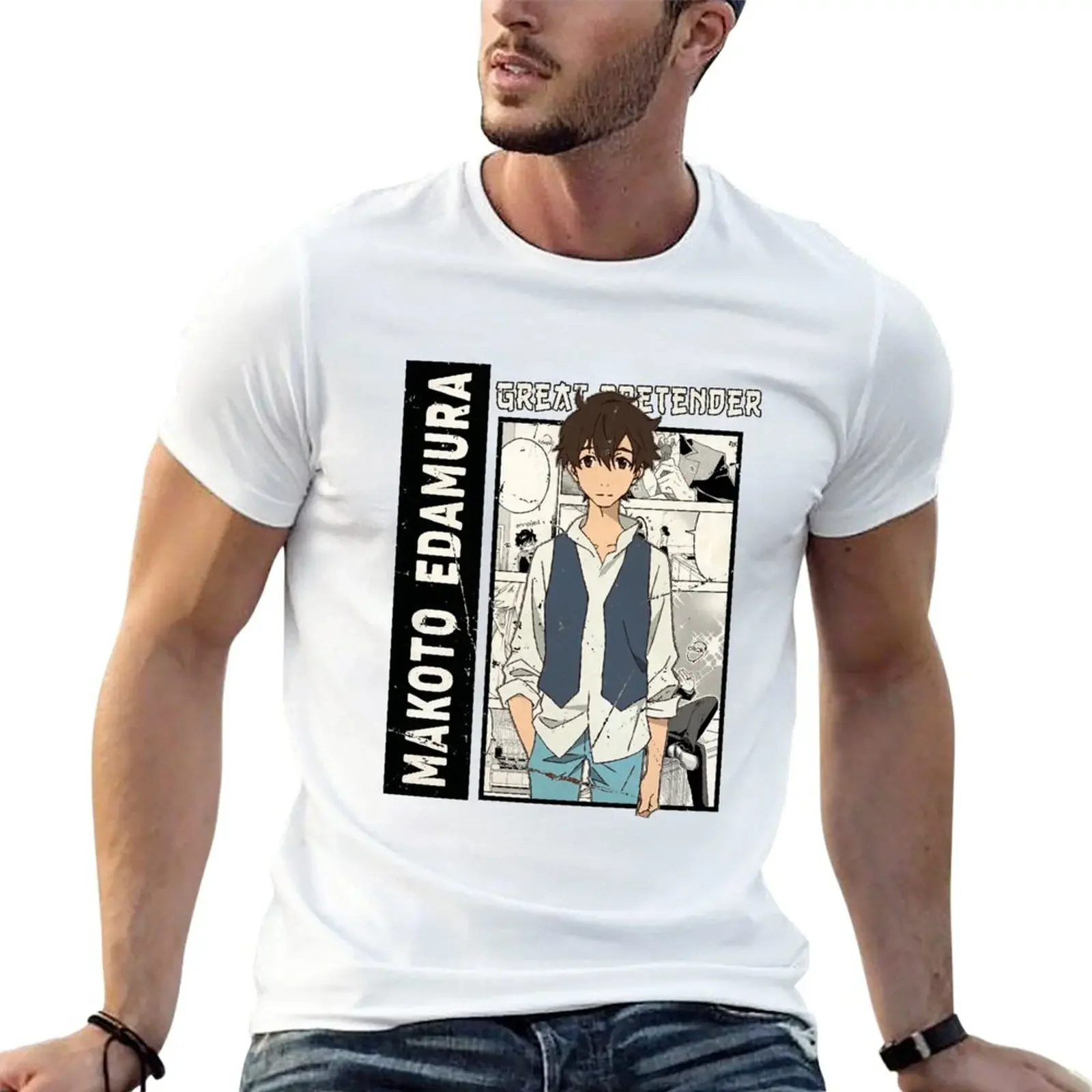 Футболка Makoto Edamura мужская с принтом животных, тенниска из аниме для спортивных фанатов, на заказ