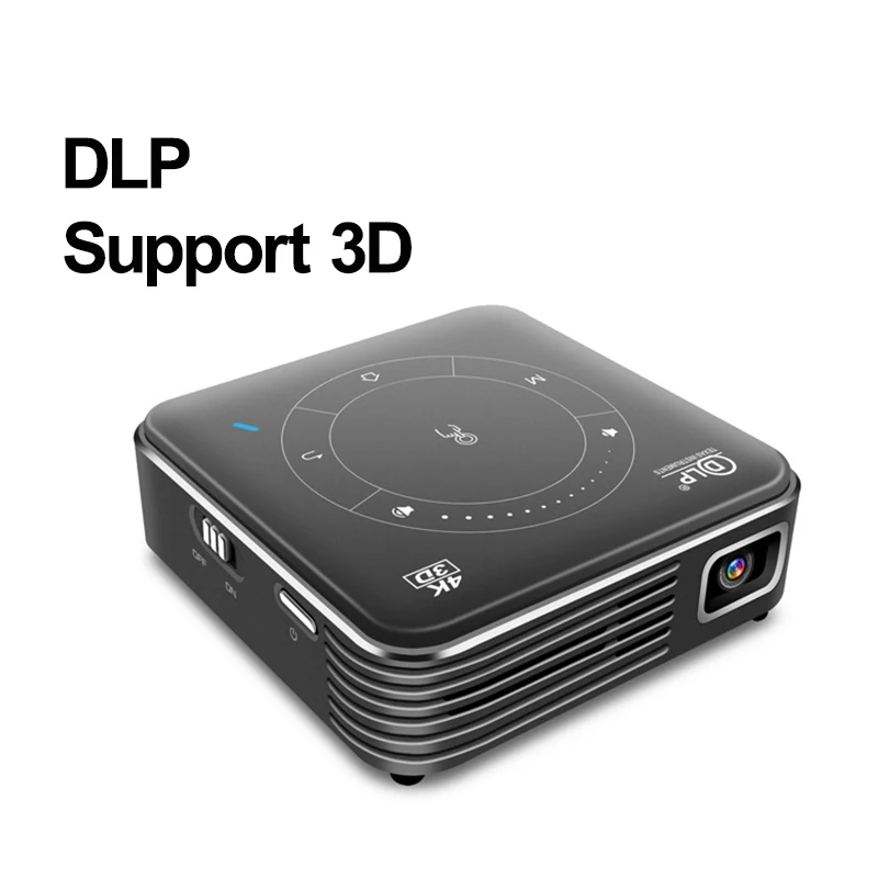 Yinzam Hot Sale P11 854x480 DLP Smart Projector,Android 9.0 2GB+32GB Mini Max 4K Protable Projector with Infrared Remote Control