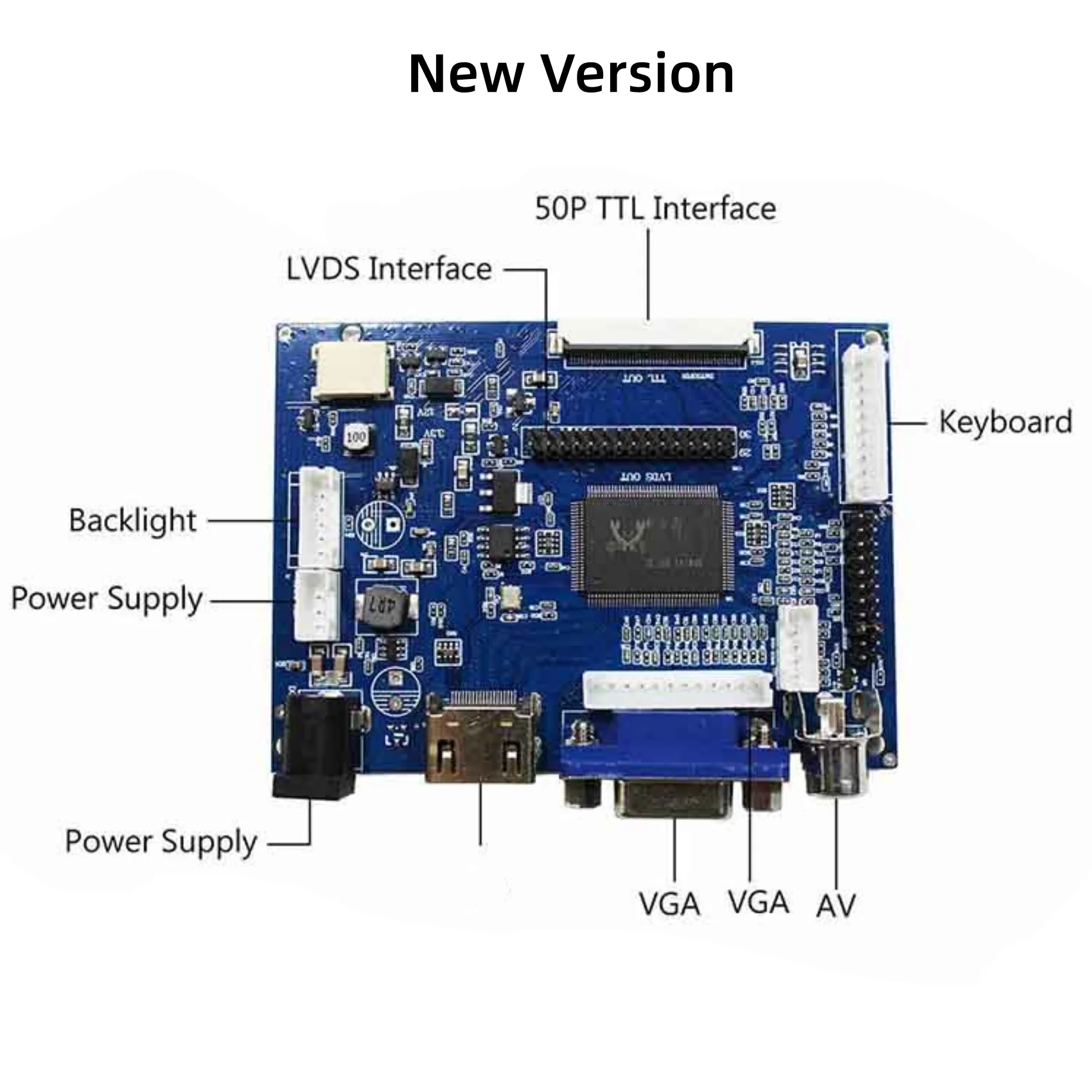 VS-TY2662-V1 Tv Lcd Main Board 1280x800 Development Board VGA 2AV LCD Reversing Board for 14.1inch B141EW01 LP141WX3 Screen - view 5