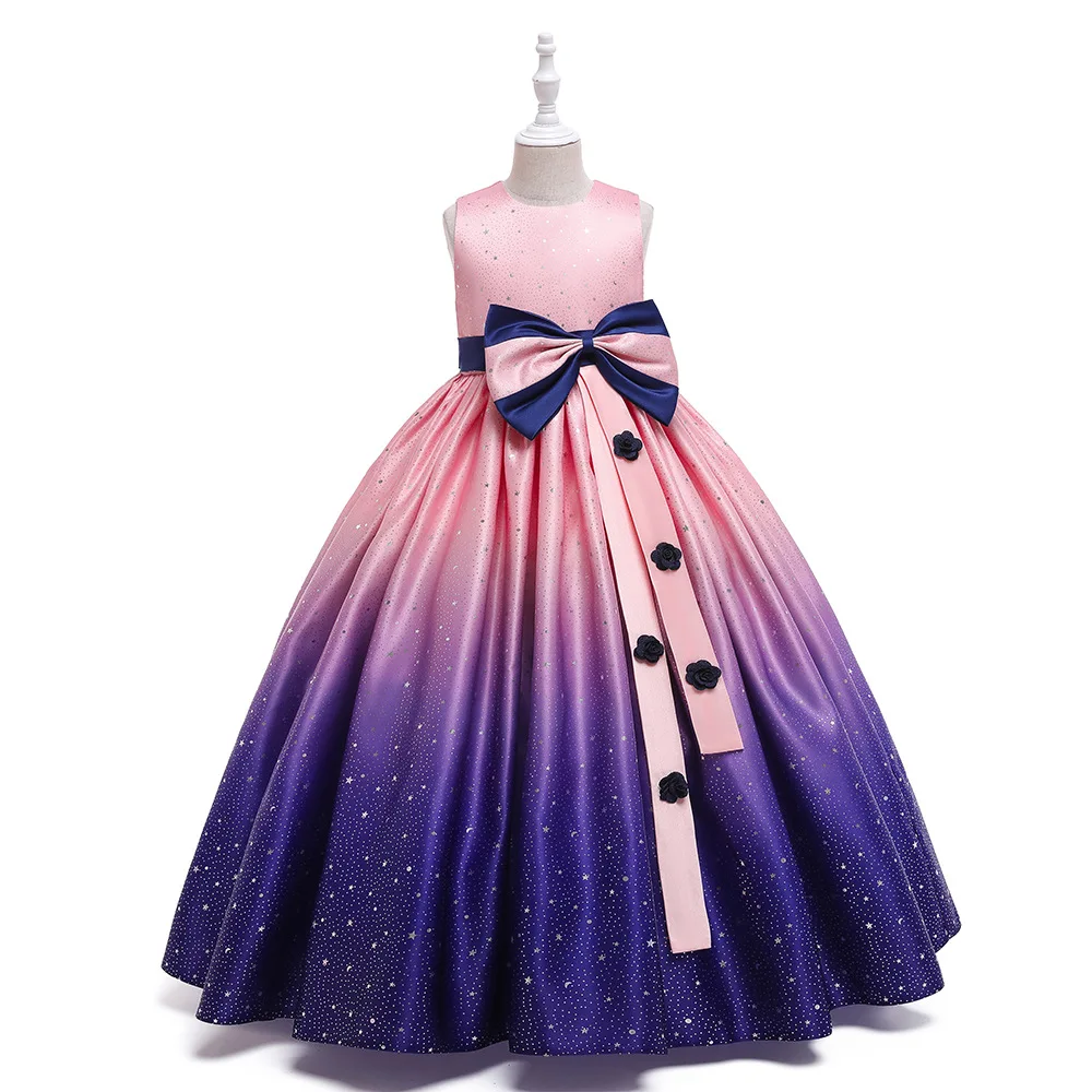 Sequins Girl Dress Spring Evening Party Gown Long Sleeve Children Clothes Kids Dresses for Girls Princess Pageant Clothing 4-12T