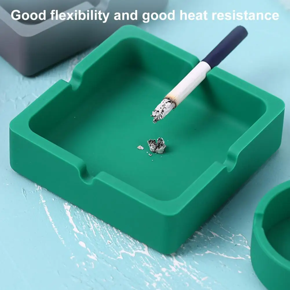 Silicone Ash Tray Anti-scalding Cigarette Holder Heat Resistant Eco-friendly Wide Opening Silicone Ash Case for Living Room