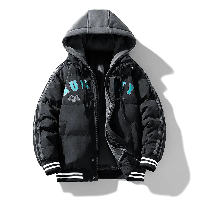 

Two High-quality Counterfeit Casual Handsome Hooded Cotton Jackets for Teenagers Outdoors Comfortable Breathable Warm Jackets