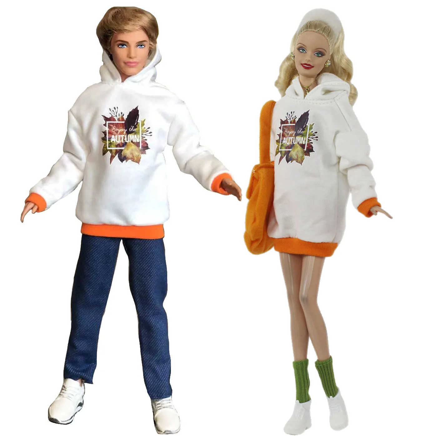 2/1Set Doll Clothes Ken Clothes Handmade Hoodies Jacket Casual Wear Barbies Ken the boyfriend Doll Clothes for Doll Accessories